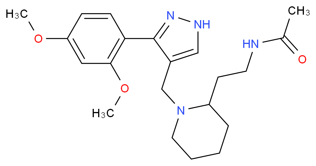 N-[2-(1-{[3-(2,4-dimethoxyphenyl)-1H-pyrazol-4-yl]methyl}-2-piperidinyl)ethyl]acetamide_Molecular_structure_CAS_)