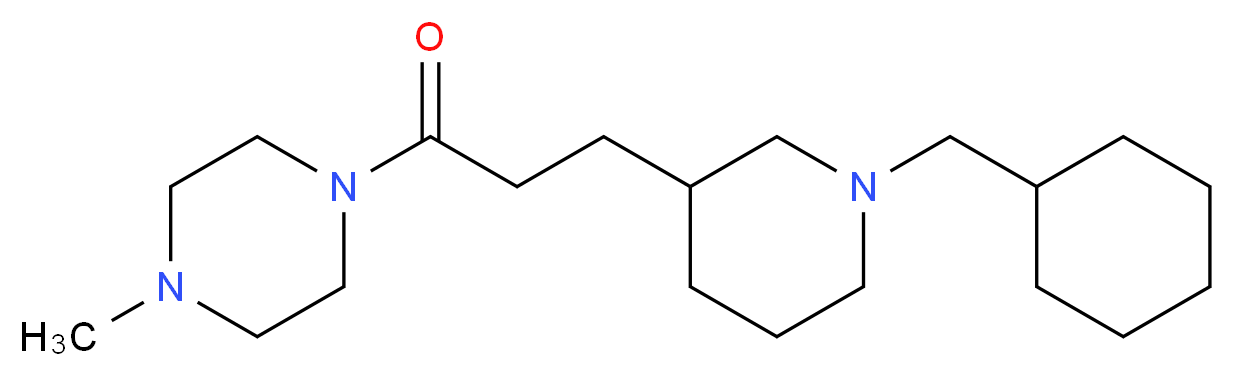 1-{3-[1-(cyclohexylmethyl)-3-piperidinyl]propanoyl}-4-methylpiperazine_Molecular_structure_CAS_)