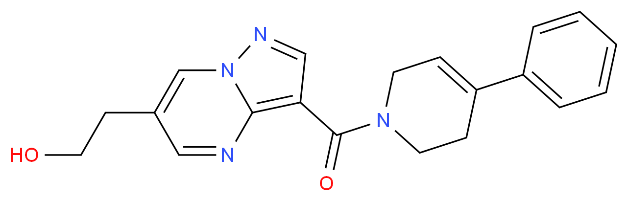 2-{3-[(4-phenyl-3,6-dihydropyridin-1(2H)-yl)carbonyl]pyrazolo[1,5-a]pyrimidin-6-yl}ethanol_Molecular_structure_CAS_)