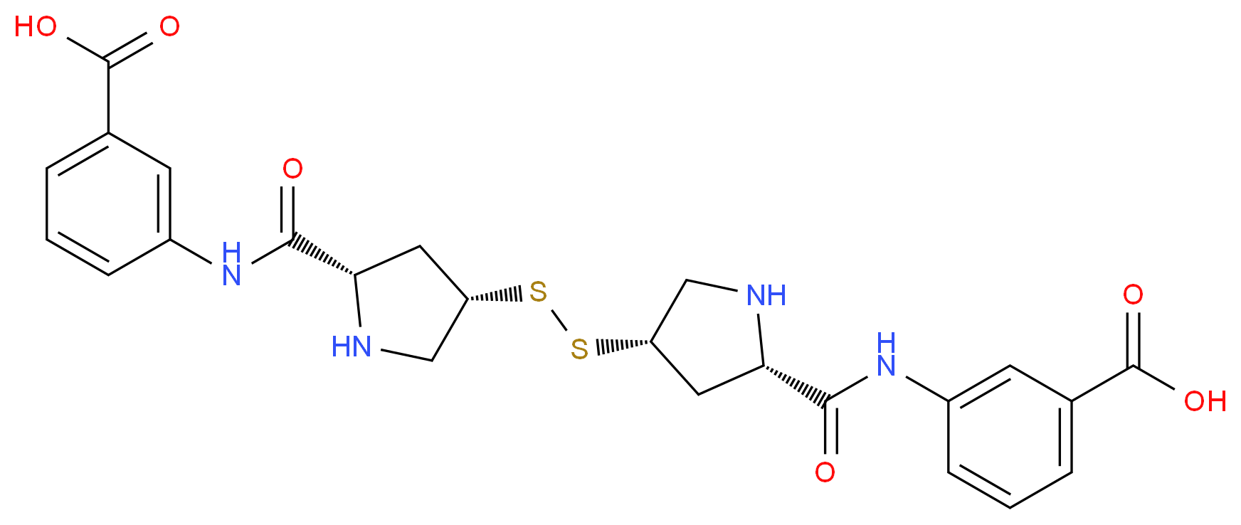 (2S)-cis-3-[[(4-Mercapto-2-pyrrolidinyl)carbonyl]amino]benzoic Acid Disulfide Dihydrochloride_Molecular_structure_CAS_444057-64-1)