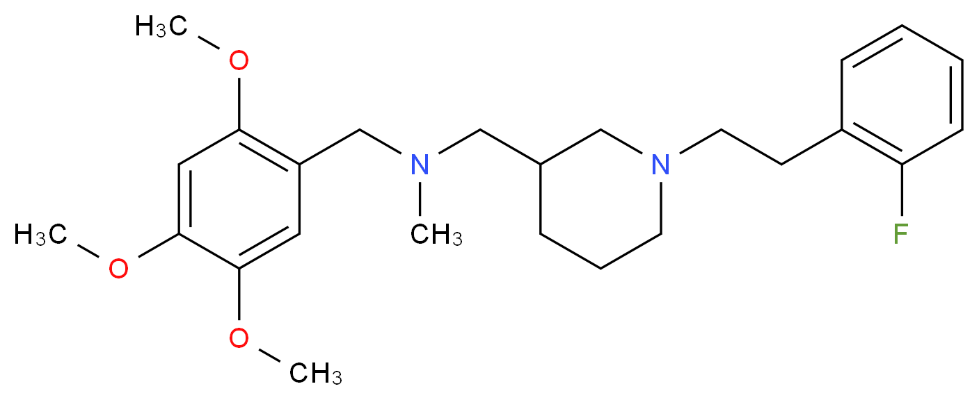 ({1-[2-(2-fluorophenyl)ethyl]-3-piperidinyl}methyl)methyl(2,4,5-trimethoxybenzyl)amine_Molecular_structure_CAS_)