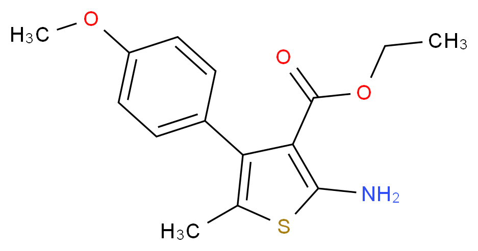 Ethyl 2-amino-4-(4-methoxyphenyl)-5-methylthiophene-3-carboxylate_Molecular_structure_CAS_)