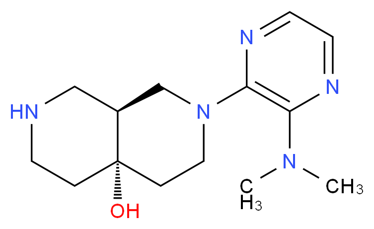 (4aS*,8aS*)-2-[3-(dimethylamino)pyrazin-2-yl]octahydro-2,7-naphthyridin-4a(2H)-ol_Molecular_structure_CAS_)