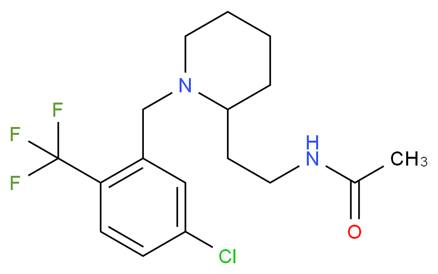 N-(2-{1-[5-chloro-2-(trifluoromethyl)benzyl]-2-piperidinyl}ethyl)acetamide_Molecular_structure_CAS_)