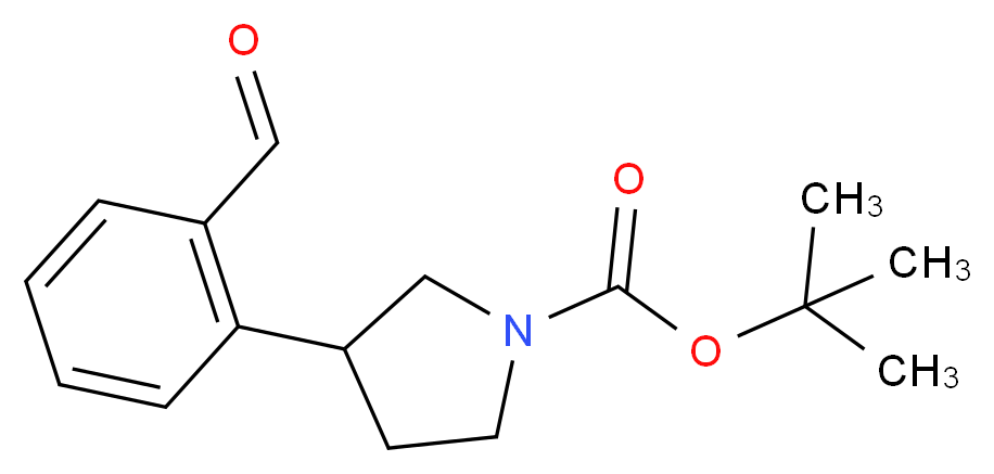 tert-butyl 3-(2-formylphenyl)pyrrolidine-1-carboxylate_Molecular_structure_CAS_)