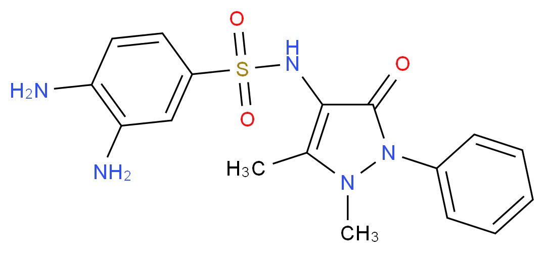3,4-Diamino-N-(1,5-dimethyl-3-oxo-2-phenyl-2,3-dihydro-1H-pyrazol-4-yl)-benzenesulfonamide_Molecular_structure_CAS_)