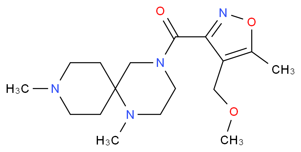 4-{[4-(methoxymethyl)-5-methylisoxazol-3-yl]carbonyl}-1,9-dimethyl-1,4,9-triazaspiro[5.5]undecane_Molecular_structure_CAS_)