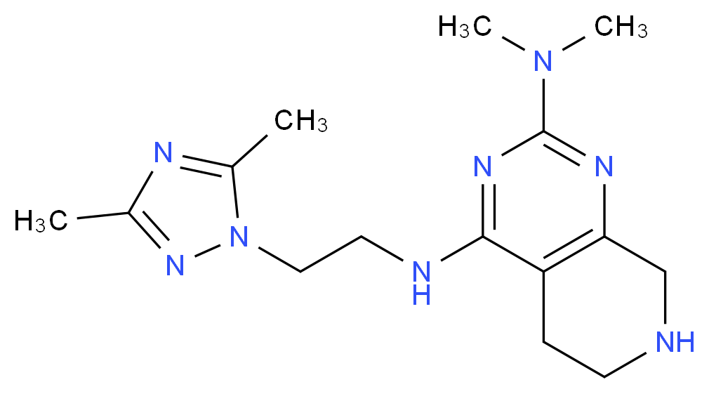 N~4~-[2-(3,5-dimethyl-1H-1,2,4-triazol-1-yl)ethyl]-N~2~,N~2~-dimethyl-5,6,7,8-tetrahydropyrido[3,4-d]pyrimidine-2,4-diamine_Molecular_structure_CAS_)