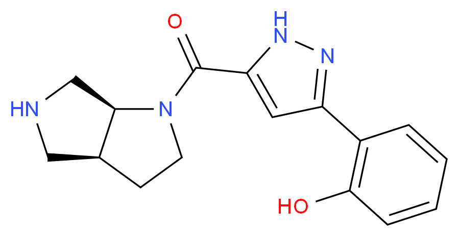 2-{5-[(3aS*,6aS*)-hexahydropyrrolo[3,4-b]pyrrol-1(2H)-ylcarbonyl]-1H-pyrazol-3-yl}phenol_Molecular_structure_CAS_)