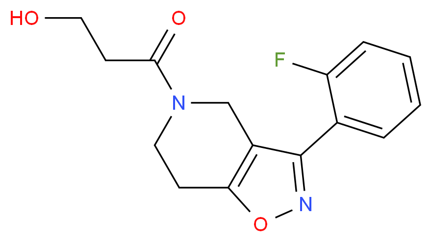 3-[3-(2-fluorophenyl)-6,7-dihydroisoxazolo[4,5-c]pyridin-5(4H)-yl]-3-oxopropan-1-ol_Molecular_structure_CAS_)