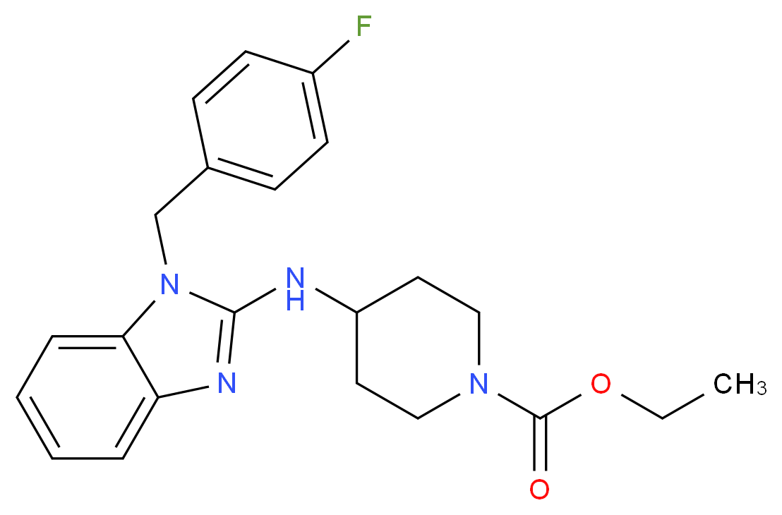 ethyl 4-((1-((4-fluorophenyl)methyl)-1h-benzimidazol-2-yl)amino)piperidine-1-carboxylate_Molecular_structure_CAS_84501-68-8)