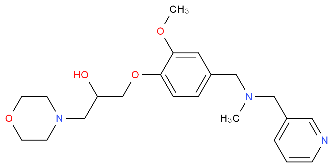1-(2-methoxy-4-{[methyl(pyridin-3-ylmethyl)amino]methyl}phenoxy)-3-morpholin-4-ylpropan-2-ol_Molecular_structure_CAS_)