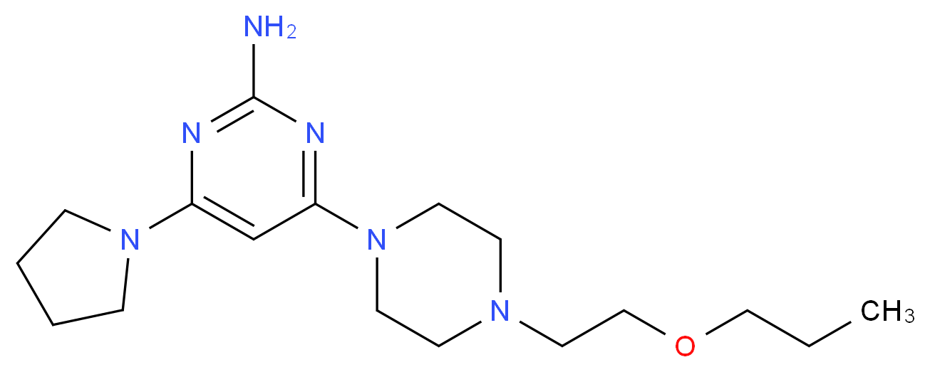 4-[4-(2-propoxyethyl)piperazin-1-yl]-6-pyrrolidin-1-ylpyrimidin-2-amine_Molecular_structure_CAS_)