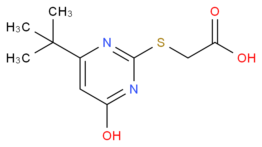 6-tert-Butyl-2-(carboxymethylthio)-4-hydroxypyrimidine_Molecular_structure_CAS_)