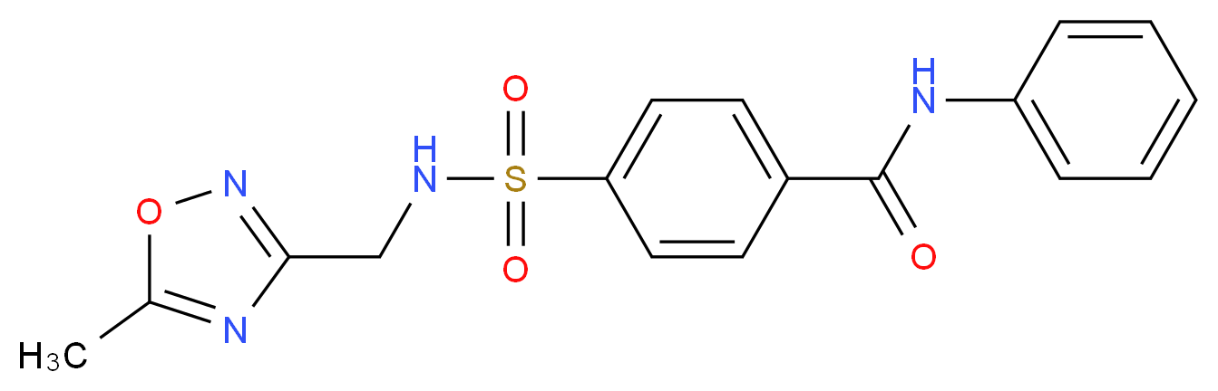 4-({[(5-methyl-1,2,4-oxadiazol-3-yl)methyl]amino}sulfonyl)-N-phenylbenzamide_Molecular_structure_CAS_)
