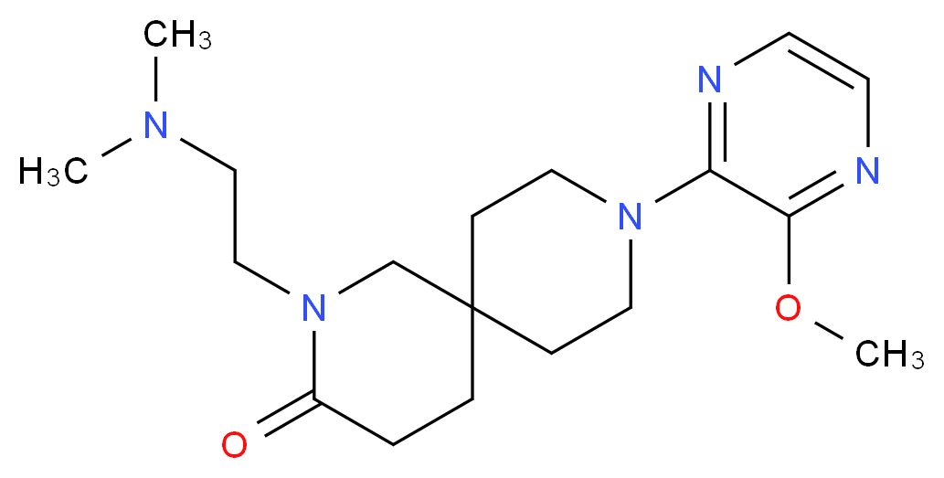 2-[2-(dimethylamino)ethyl]-9-(3-methoxypyrazin-2-yl)-2,9-diazaspiro[5.5]undecan-3-one_Molecular_structure_CAS_)