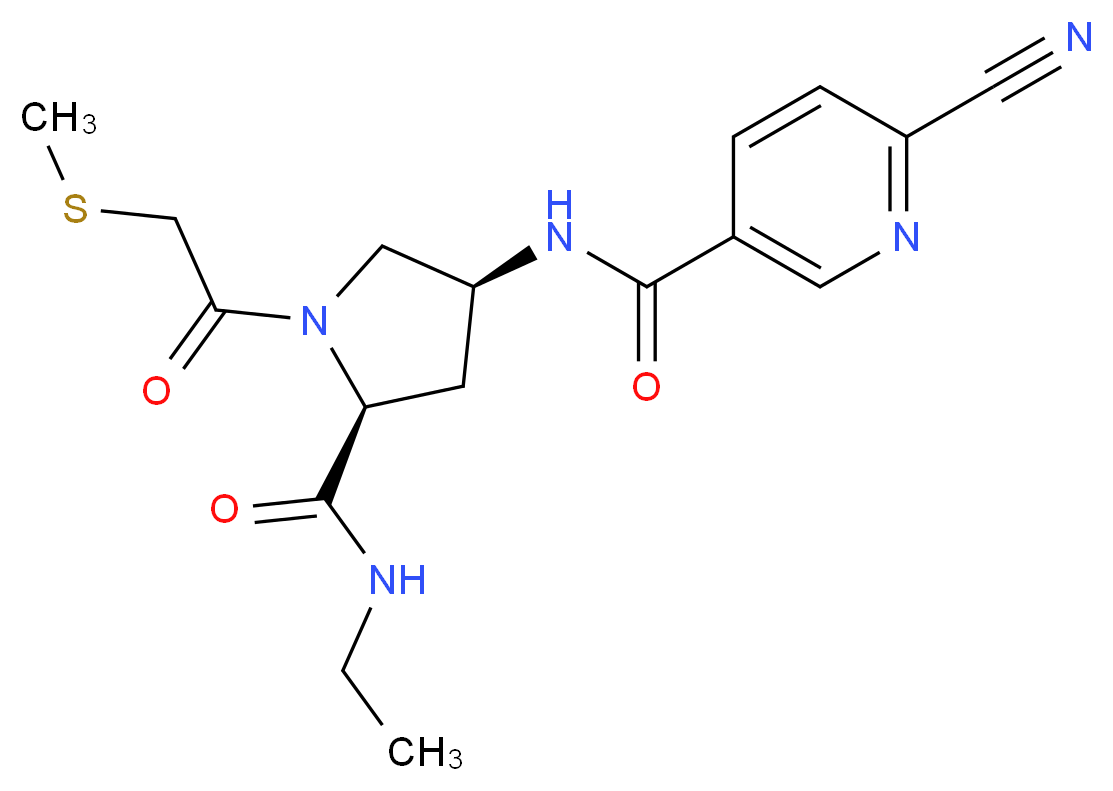 6-cyano-N-{(3S,5S)-5-[(ethylamino)carbonyl]-1-[(methylthio)acetyl]pyrrolidin-3-yl}nicotinamide (non-preferred name)_Molecular_structure_CAS_)