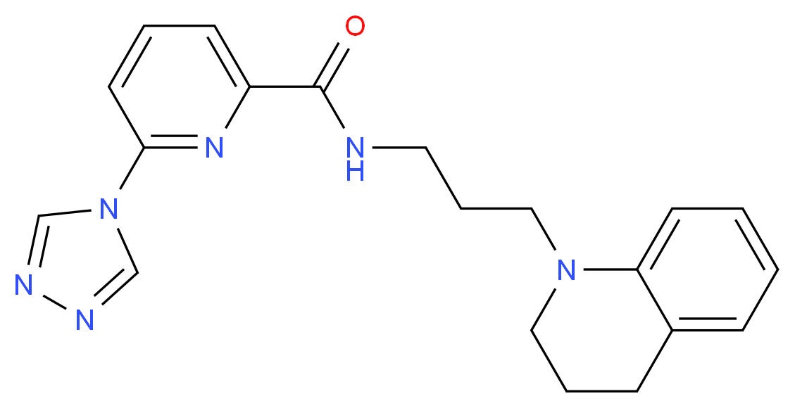 N-[3-(3,4-dihydroquinolin-1(2H)-yl)propyl]-6-(4H-1,2,4-triazol-4-yl)pyridine-2-carboxamide_Molecular_structure_CAS_)