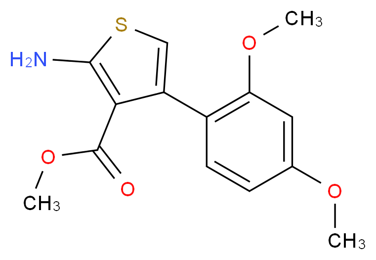 Methyl 2-amino-4-(2,4-dimethoxyphenyl)thiophene-3-carboxylate_Molecular_structure_CAS_350999-38-1)