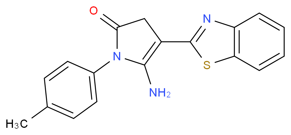 5-Amino-4-benzothiazol-2-yl-1-p-tolyl-1,3-dihydro-pyrrol-2-one_Molecular_structure_CAS_)