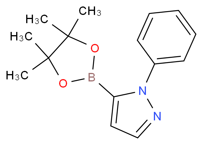 1-Phenyl-5-(4,4,5,5-tetramethyl-1,3,2-dioxaborolan-2-yl)-1H-pyrazole_Molecular_structure_CAS_1238702-58-3)