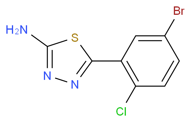 5-(5-bromo-2-chlorophenyl)-1,3,4-thiadiazol-2-amine_Molecular_structure_CAS_)