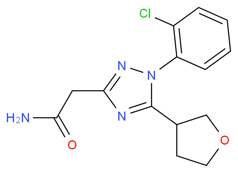 2-[1-(2-chlorophenyl)-5-(tetrahydrofuran-3-yl)-1H-1,2,4-triazol-3-yl]acetamide_Molecular_structure_CAS_)