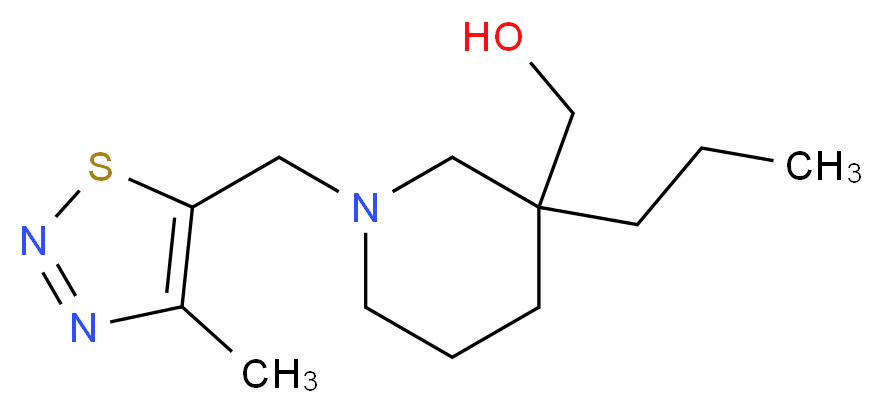 {1-[(4-methyl-1,2,3-thiadiazol-5-yl)methyl]-3-propylpiperidin-3-yl}methanol_Molecular_structure_CAS_)