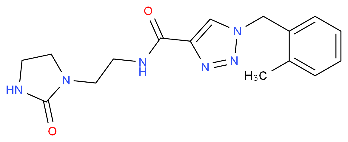 1-(2-methylbenzyl)-N-[2-(2-oxo-1-imidazolidinyl)ethyl]-1H-1,2,3-triazole-4-carboxamide_Molecular_structure_CAS_)