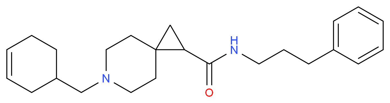 6-(3-cyclohexen-1-ylmethyl)-N-(3-phenylpropyl)-6-azaspiro[2.5]octane-1-carboxamide_Molecular_structure_CAS_)