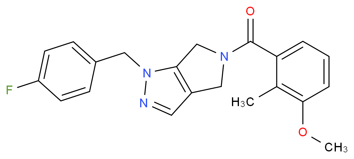 1-(4-fluorobenzyl)-5-(3-methoxy-2-methylbenzoyl)-1,4,5,6-tetrahydropyrrolo[3,4-c]pyrazole_Molecular_structure_CAS_)