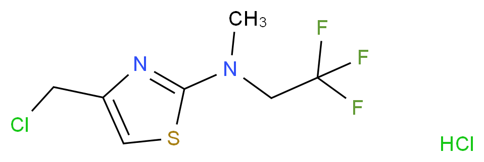 4-(chloromethyl)-N-methyl-N-(2,2,2-trifluoroethyl)-1,3-thiazol-2-amine hydrochloride_Molecular_structure_CAS_)
