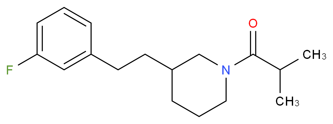 3-[2-(3-fluorophenyl)ethyl]-1-isobutyrylpiperidine_Molecular_structure_CAS_)