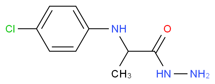 2-[(4-Chlorophenyl)amino]propanohydrazide_Molecular_structure_CAS_)