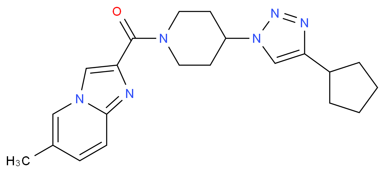 2-{[4-(4-cyclopentyl-1H-1,2,3-triazol-1-yl)piperidin-1-yl]carbonyl}-6-methylimidazo[1,2-a]pyridine_Molecular_structure_CAS_)