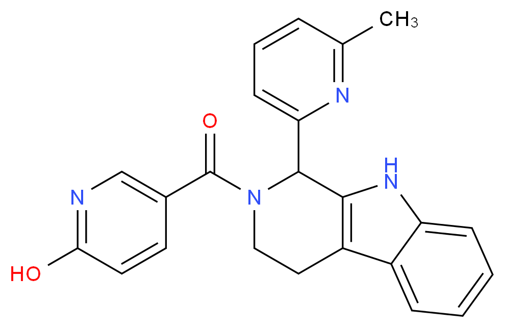 5-{[1-(6-methyl-2-pyridinyl)-1,3,4,9-tetrahydro-2H-beta-carbolin-2-yl]carbonyl}-2-pyridinol_Molecular_structure_CAS_)