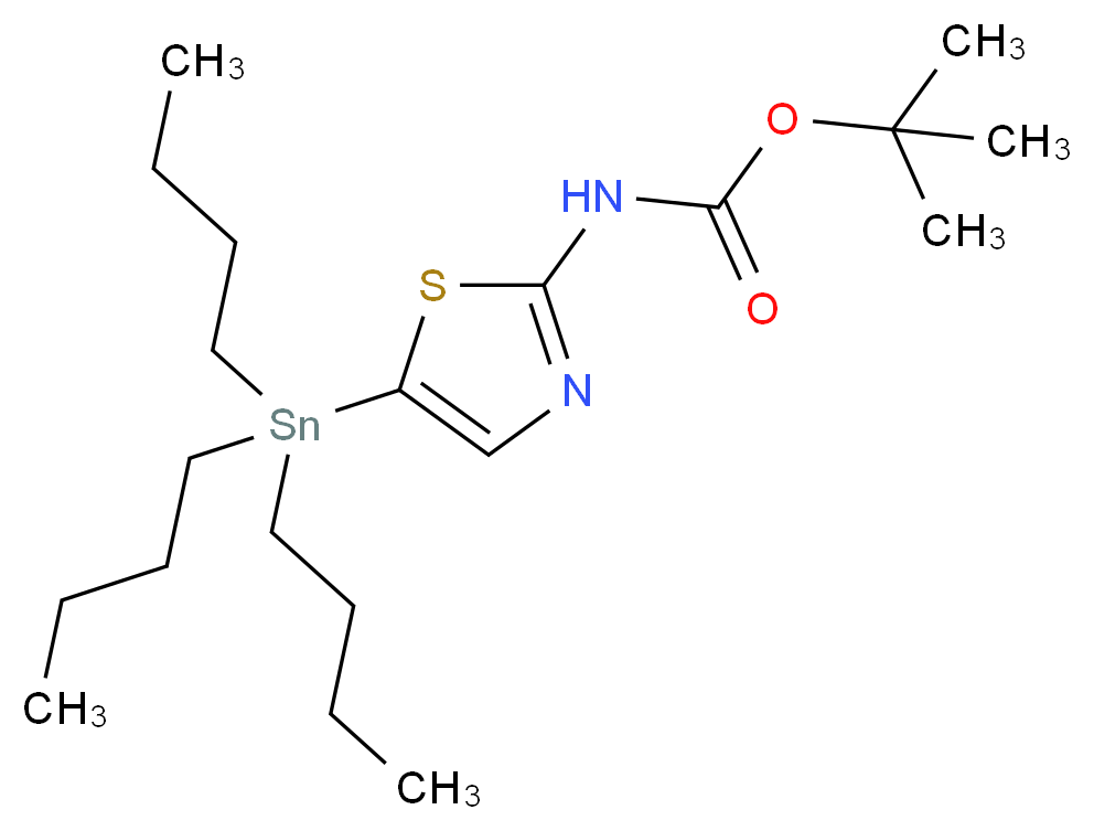 2-(N-Boc)-5-(tributylstannyl)thiazole_Molecular_structure_CAS_243972-26-1)