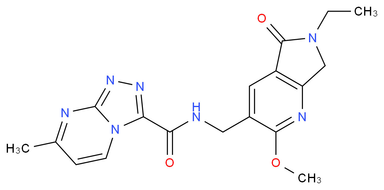 N-[(6-ethyl-2-methoxy-5-oxo-6,7-dihydro-5H-pyrrolo[3,4-b]pyridin-3-yl)methyl]-7-methyl[1,2,4]triazolo[4,3-a]pyrimidine-3-carboxamide_Molecular_structure_CAS_)
