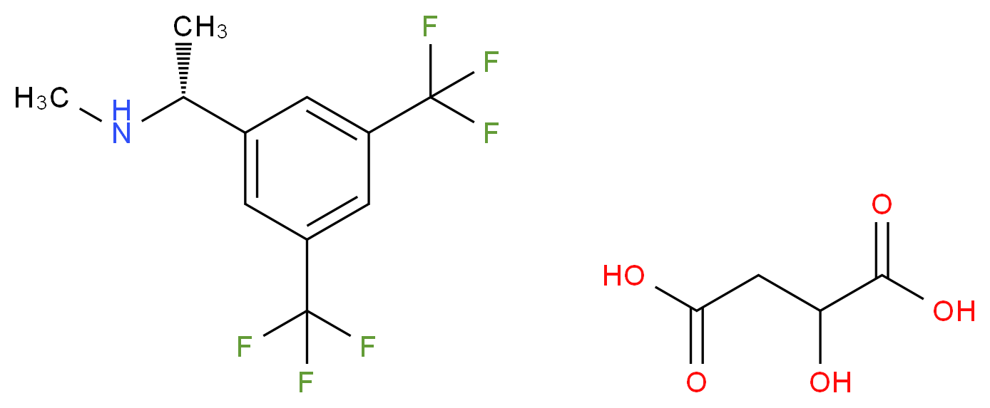 2-Hydroxybutanedioic acid - (1R)-1-[3,5-bis(triflu oromethyl)phenyl]-N-methylethanamine (1:1)_Molecular_structure_CAS_)