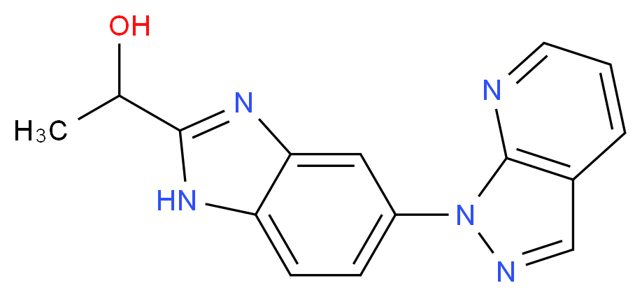 1-[5-(1H-pyrazolo[3,4-b]pyridin-1-yl)-1H-benzimidazol-2-yl]ethanol_Molecular_structure_CAS_)