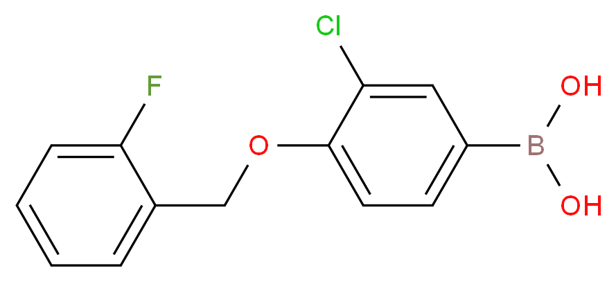 3-CHLORO-4-(2'-FLUOROBENZYLOXY)PHENYLBORONIC ACID_Molecular_structure_CAS_870777-28-9)