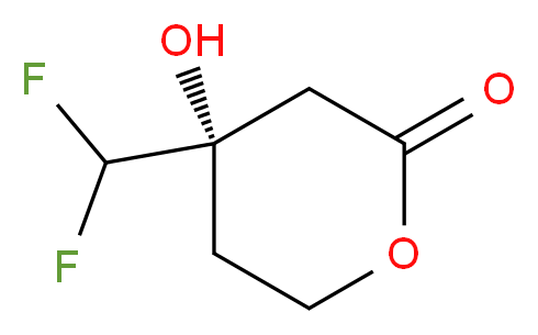(4S)-4-(difluoromethyl)-4-hydroxytetrahydro-2H-pyran-2-one_Molecular_structure_CAS_)