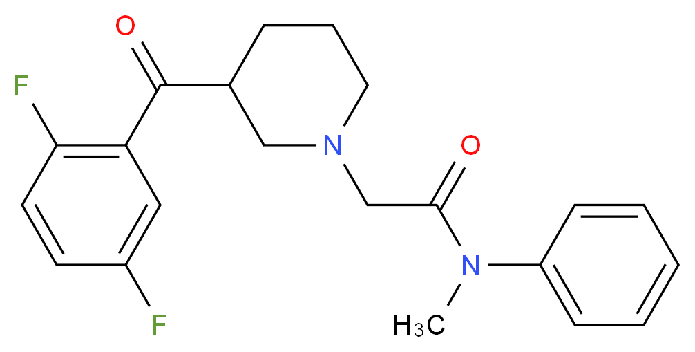 2-[3-(2,5-difluorobenzoyl)piperidin-1-yl]-N-methyl-N-phenylacetamide_Molecular_structure_CAS_)