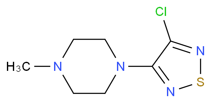 3-chloro-4-(4-methylpiperazin-1-yl)-1,2,5-thiadiazole_Molecular_structure_CAS_)
