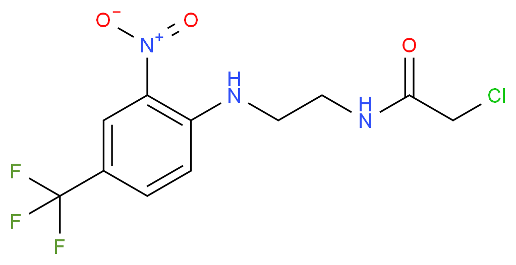 2-chloro-N-{2-[2-nitro-4-(trifluoromethyl)anilino]ethyl}acetamide_Molecular_structure_CAS_)