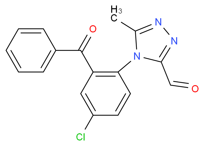 4-(2-Benzoyl-4-chlorophenyl)-5-methyl-4H-1,2,4-triazole-3-carboxaldehyde_Molecular_structure_CAS_36916-20-8)