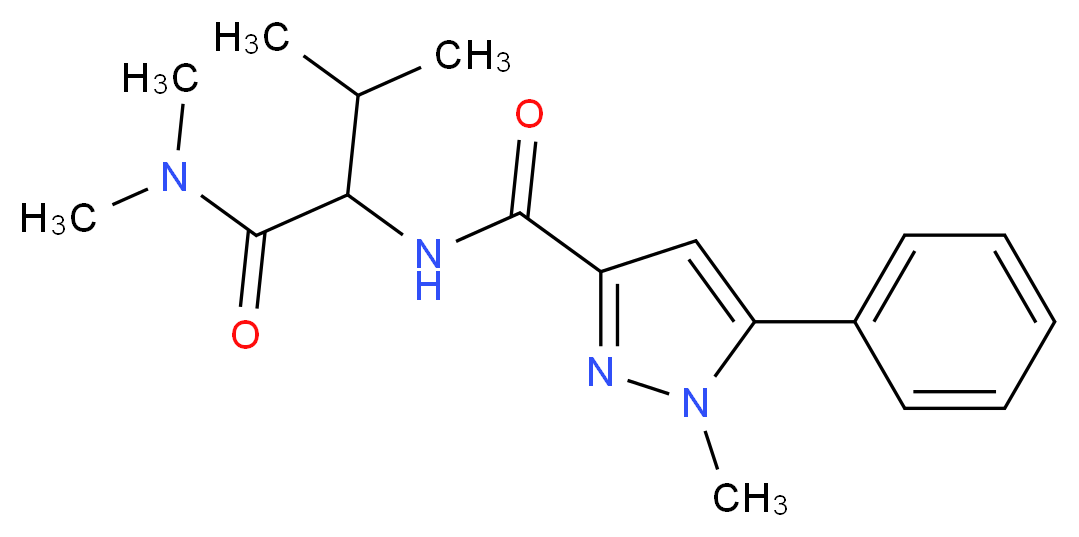 N~1~,N~1~-dimethyl-N~2~-[(1-methyl-5-phenyl-1H-pyrazol-3-yl)carbonyl]valinamide_Molecular_structure_CAS_)