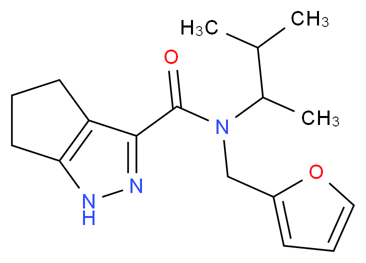 N-(1,2-dimethylpropyl)-N-(2-furylmethyl)-1,4,5,6-tetrahydrocyclopenta[c]pyrazole-3-carboxamide_Molecular_structure_CAS_)
