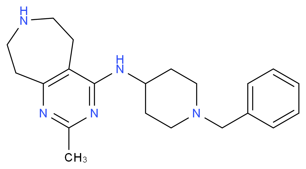 N-(1-benzylpiperidin-4-yl)-2-methyl-6,7,8,9-tetrahydro-5H-pyrimido[4,5-d]azepin-4-amine_Molecular_structure_CAS_)
