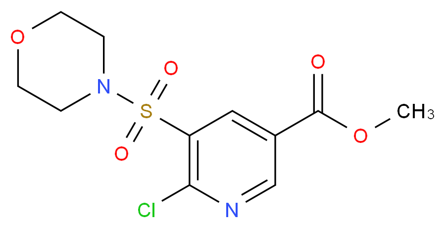 methyl 6-chloro-5-(morpholine-4-sulfonyl)pyridine-3-carboxylate_Molecular_structure_CAS_)